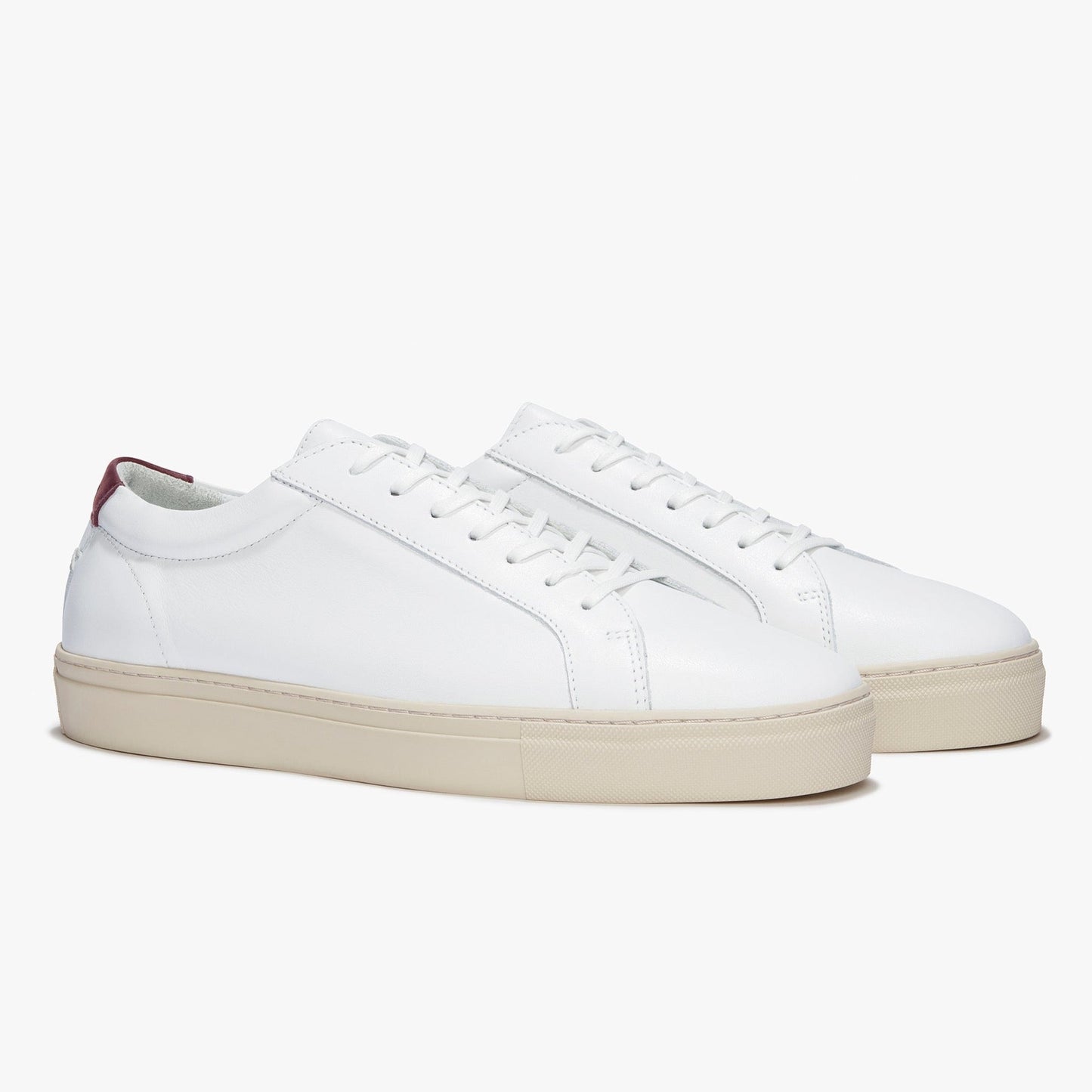 Series 1 White Vintage Red Leather Mens