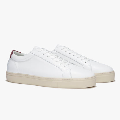 Series 1 White Vintage Red Leather Mens